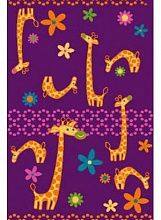 Круглый ковер детский FUNKY Giraffe a violet