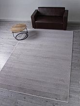 Пушистый круглый ковер MONBLAN F555 GRAY