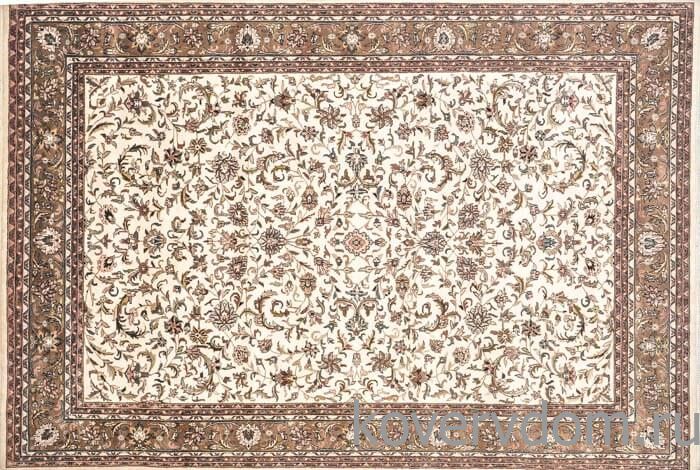 Ковер ручной работы 100% шерсть Kashan 7-52 Creme Brown Ковер ручной работы 100% шерсть Kashan 7-52 Creme Brown