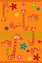 Ковер с жирафом детский FUNKY-A GIRAFFE a apricot