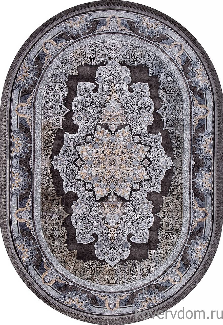 Ковер FARSI 1200 266 DARK GRAY Овал Ковер FARSI 1200 266 DARK GRAY Овал