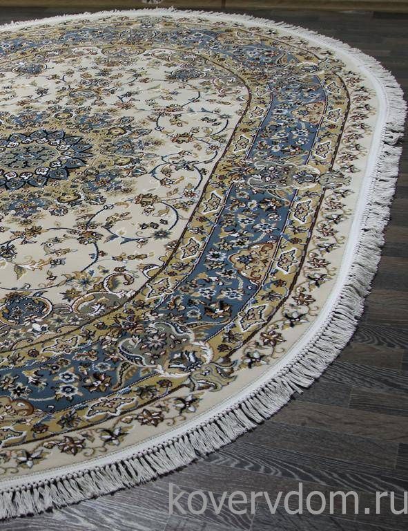 Ковер SHAHREZA D206 CREAM-BLUE Овал Ковер SHAHREZA D206 CREAM-BLUE Овал