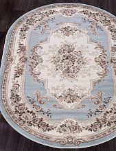 Овальный ковер VALENCIA DELUXE-A 4015 L.BLUE-BROWN Овал